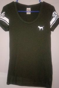Olive green Victoria's Secret Pink T-shirt